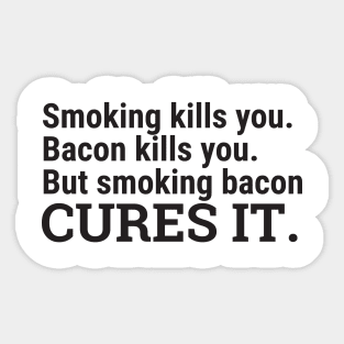 Smoking Bacon Sticker